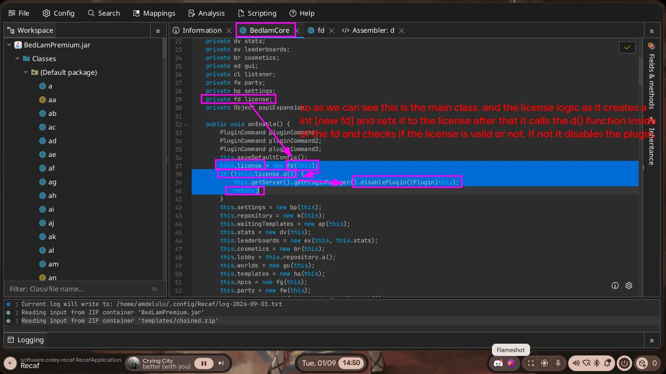 The onEnable JackPot.